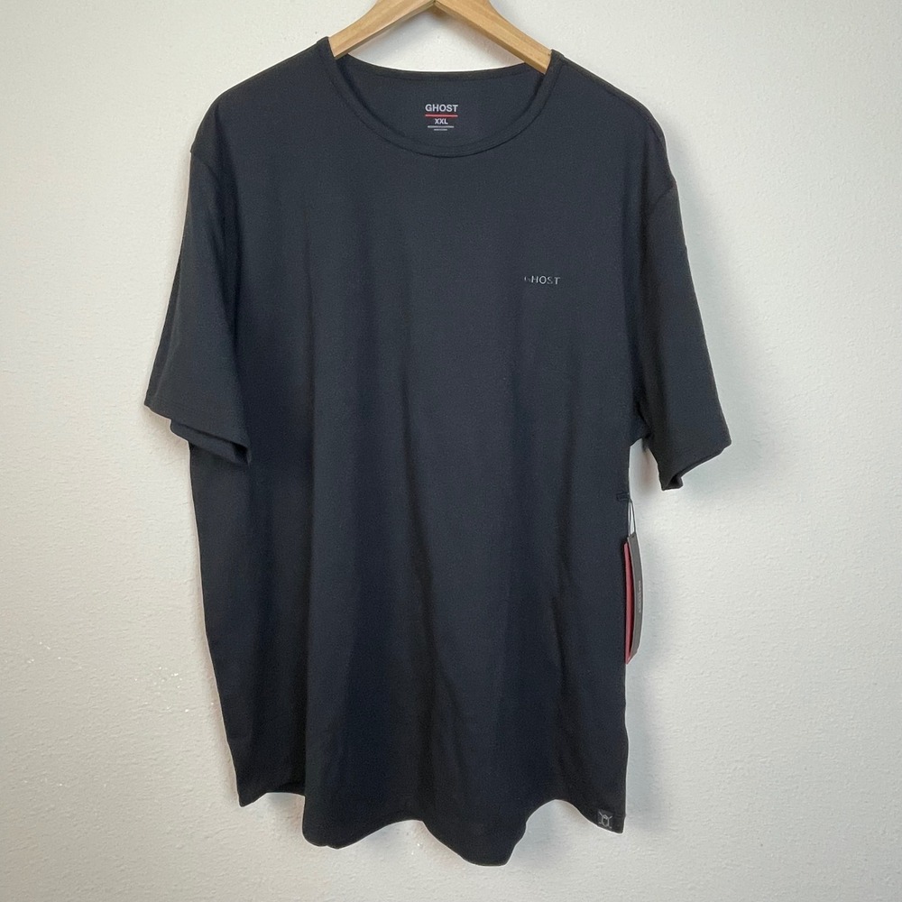 GHOST Mens XXL Black Short Sleeve Crew Neck T‎ Shirt Designed in California